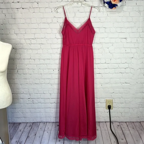 VTG Vanity Fair lace trim open front night gown - Picture 8 of 15